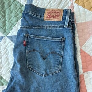 Levis Distressed Cropped Slimming Skinny 311 Jeans